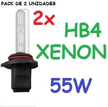 2x BOMBILLA HB4 9006 XENON 55W Temperatura de color: 4300k (Blanco cálido) 6000k (Blanco) REPUESTO ORIGINAL PARA BOMBILLA XENON COCHE MOTO EN FOCO PRINCIPAL